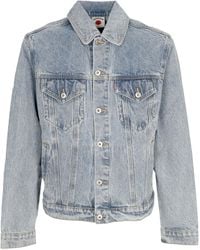 ICECREAM - Jas Jeans Running Hond Denim Trucker Jas Licht Wassen Blauw - Lyst