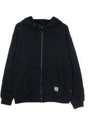 Propaganda - Lichtgewicht Herensweatshirt Met Capuchon En Rits, Geribde Hoodie Met Gradientrits, Zwart - Lyst