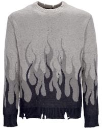 Vision Of Super - Double Flames Sweater L/S Jumper - Lyst