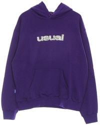 USUAL - Lichtgewicht Sweatshirt Met Capuchon Voor Gebarsten Capuchon, Paars - Lyst