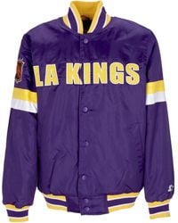 Starter - Bomberjack Nhl Vintage Diveplay Satijnen Varsity Jacket Loskin - Lyst