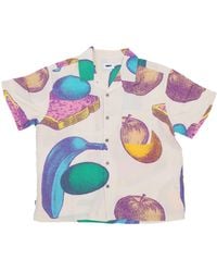 Obey - Malice Woven Unbleached Short Sleeve Shirt Multi - Lyst