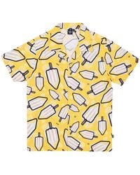 DOLLY NOIRE - Chemise A Manches Courtes Pour Hommes, Chemise De Bowling A Motif Citron Mambo Jaune - Lyst