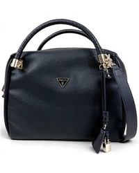 Guess - Bolsa Danya Satchel Mujer Negro En Material Sintetico Con Logotipo Frontal - Lyst