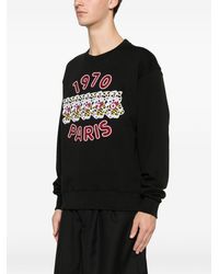 KENZO - Felpa Logo 1970 Zwart - Lyst