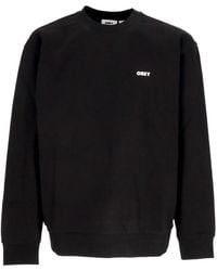 Obey - Lichtgewicht Sweatshirt Voor Met Ronde Hals Bold Box Fit Premium Crew Fleece Zwart - Lyst