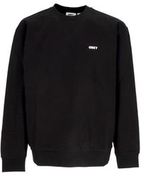 Obey - Lichtgewicht Sweatshirt Voor Met Ronde Hals Bold Box Fit Premium Crew Fleece Zwart - Lyst