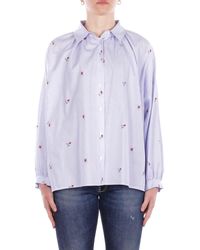 Max Mara - Vrouw Shirt 2615111042600 002 Wkd Vlinder Blauwe Lijn - Lyst