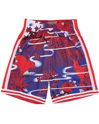 Mitchell &amp; Ness - Herren-Basketballshorts Nba Ah Swingman Short 5.0 Hardwood Classics 1998 Phi76E Rot/Royal - Lyst