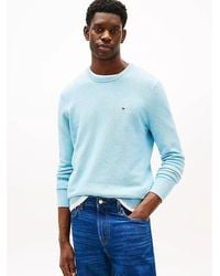 Tommy Hilfiger - Hemden Mann Mw0Mw36347 Struktur Crew Dvw Blau Fizz Htr - Lyst