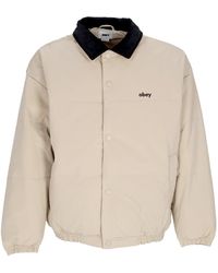Obey - Whispers Jacket Feather Grijs Multi Herenjas - Lyst