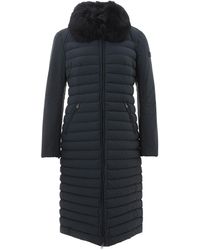 Peuterey - Long Quilted Coat With Fur Detail - Lyst