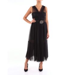 Pinko Robe deux en un avec gaine intérieure et tulle noir extérieur