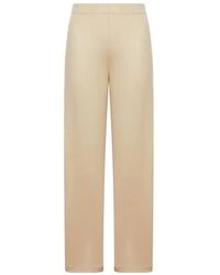 Max Mara - Silk And Cotton Fleece Trousers - Lyst