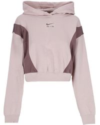Nike - Sudadera Corta Con Capucha Para Mujer, Ropa Deportiva Air De Gran Tamano, Sudadera Con Capucha De Forro Polar Mod - Lyst