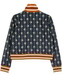 Fila - Hamo Veste De Survetement Pour Femme All Over Print Jacket Noir Iris/Cinnamon Stick - Lyst