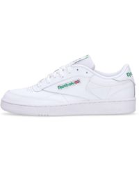 Reebok - Zapato Bajo Para Hombre Club C 85 Blanco/Verde - Lyst
