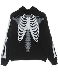 Phobia - Leichter Herren-Hoodie Mit Skelett-Print, Schwarz/Weib - Lyst