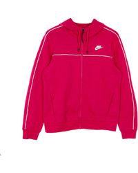 Nike - Sweat A Capuche Leger Zippe Pour Femme W Sportswear Millenium Essential Fleece Full-Zip Hoodie - Lyst