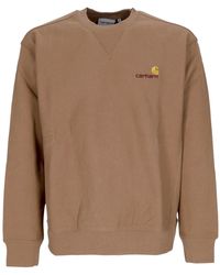 Carhartt - American Script Sweat Herensweater Met Ronde Hals - Lyst