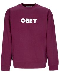 Obey - Bold Crew Premium Fleece Crew Neck Sweatshirt - Lyst