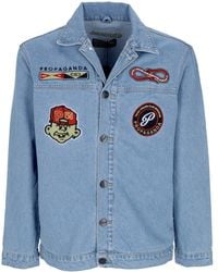 Propaganda - Jeans Jacket Baseball Denim Jacket - Lyst