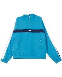 Fila - Fitness ,Blauw ,June Anorak Wind Breaker - Lyst