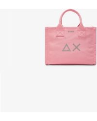 Sun 68 - Sac A Provisions Femme En Toile De Coton Rose Moyen - Lyst