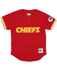 Mitchell &amp; Ness - Nfl On The Clock Mesh Button Front Kanchi Button Jacket - Lyst