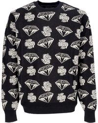 BBCICECREAM - Diamanten En Dollars Voor Brei Jumper Zwart/Ecru - Lyst