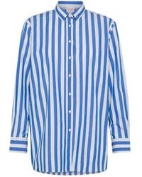 Sun 68 - Over Righe Bianco/Avio Shirt S34211 - Lyst
