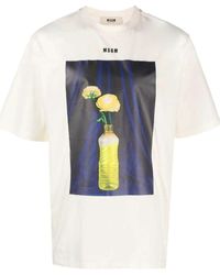 MSGM - T-Shirt En Polo Wit - Lyst