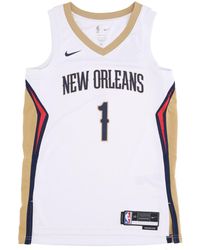 Nike - Basketbaltanktop Voor Nba Dri-Fit Swingman Jersey Association 2022/23 No 1 Zion Williamson Neopel Wit - Lyst