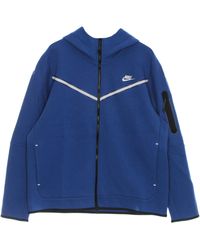 Nike - Lightweight Hooded Sweatshirt With Zip Sportswear Tech Fleece Hoodie Dk Marina/Light Bone - Lyst
