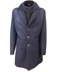 Bob - Single-Breasted Coat With Hood A24Andy164 - Lyst