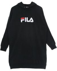 Fila - Elish Oversized Hoodie-Jurk Voor Zwart - Lyst