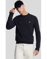 LYLE AND SCOTT 1874 - Camisas Hombre Kn2114V Equipo De Mezcla De Cordero Z56 Marl Marino Oscuro - Lyst