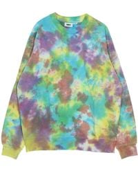Obey - Lichtgewicht Sweatshirt Voor Met Ronde Hals Mini Bold Gerecycled Tie Dye Crew Speciaal Fleece - Lyst