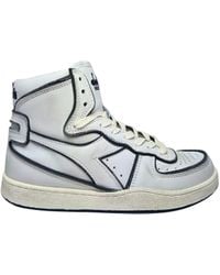 Diadora - Schuhe Erwachsene Sneaker Weib Und Schwarz, Verschluss Mit Schnuren, Gummisohle, Lederausstattung - Lyst