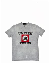 DSquared² - 2 Herren-T-Shirt Mit Grafikdruck, Grau, Mod. S71Gd0495, S22146 857M - Lyst