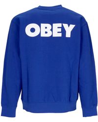 Obey - Sweatshirt Met Ronde Hals Voor Bold Premium Crew Fleece - Lyst