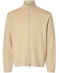 SELECTED - Fermeture Eclair Cardigan Zip Detendu De La Caisse - Lyst