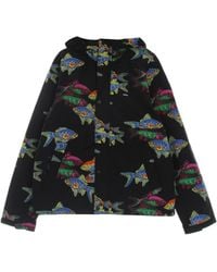 Obey - Fishbowl Jacke Herren Windjacke Schwarz Multi - Lyst