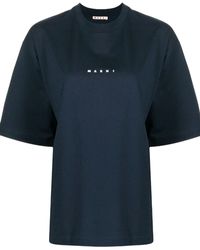 Marni - T-Shirt En Poloshirt Blauw - Lyst