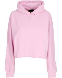 DISCLAIMER - Short Hoodie W Strass Logo Crop Hoodie - Lyst