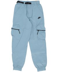 Nike - Mannenbroek Tech Woven Cargo Denim Turq/Zwart - Lyst