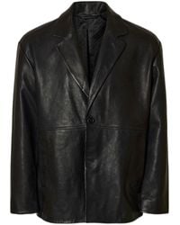 SELECTED - Jacket Grain Leather Hybrid Blazer - Lyst