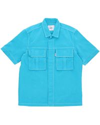 Arte' - Peter Detail Twill-Overhemd Met Zak Herenoverhemd Met Korte Mouwen - Lyst