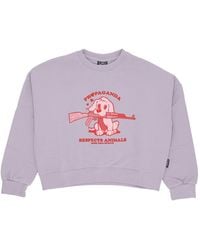 Propaganda - Vrouwen Sweatshirt W Puppy Croptop Crewneck - Lyst