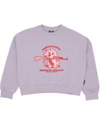 Propaganda - Sweatshirt Femme W Puppy Croptop Crewneck - Lyst